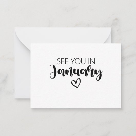 Sehen Sie sich im Januar Schwangerschaftsankündigu Mitteilungskarte (Vorderseite)