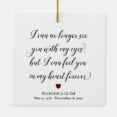 Sehen Sie sich in meinem Notizzettel für das Herz  Keramikornament (Rückseite)