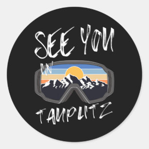 Sehen Sie sich in Tauplitz Steiermark Urlaub Ski G Runder Aufkleber