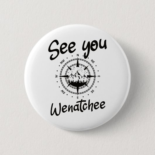 Sehen Sie sich in Wenatchee USA Urlaub Ski Comp Button (Vorderseite)