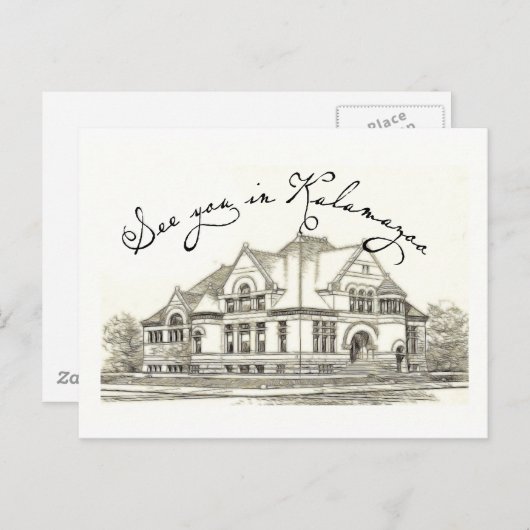 Sehen Sie sich Kalamazoo an Postkarte (Vorne/Hinten)