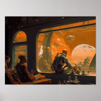 Sehen Sie sich Sie auf der Space Bar Nr. 4 an Poster