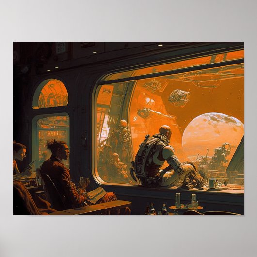 Sehen Sie sich Sie auf der Space Bar Nr. 4 an Poster (Vorne)