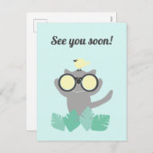 Sehen Sie sich Sie bald Erinnerung Postkarte mit K (Vorne/Hinten)