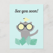 Sehen Sie sich Sie bald Erinnerung Postkarte mit K (Vorderseite)