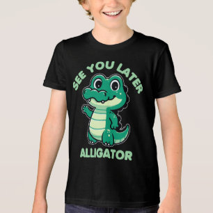 Sehen Sie sich später Alligator Niedliches Krokodi Tri-Blend Shirt