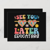 Sehen Sie sich später die Erzieher an, die am letz Postkarte (Vorne/Hinten)