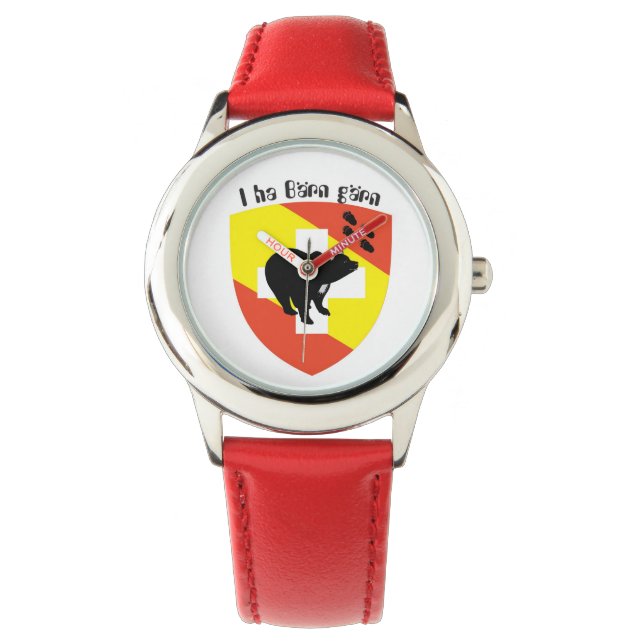 Sehen Sie sich Swiss Design Bern Schweiz an Armbanduhr (Vorderseite)