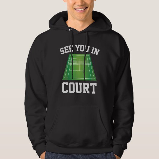 Sehen Sie sich vor Gericht an Hoodie (Vorderseite)