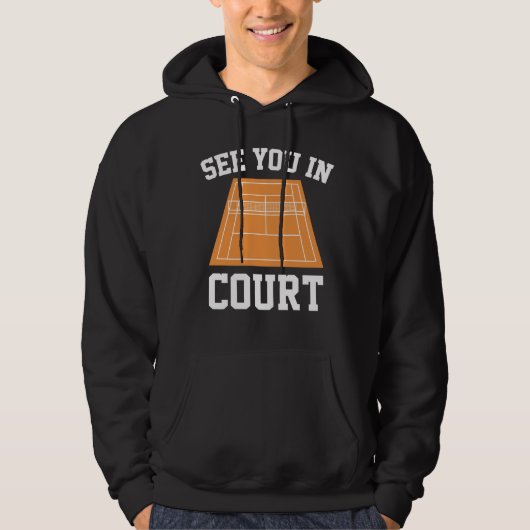 Sehen Sie sich vor Gericht an Hoodie (Vorderseite)