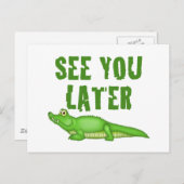Sehen Sie Sie neuerer Alligator Postkarte (Vorne/Hinten)