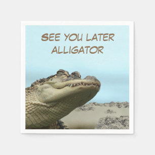 Sehen Sie Sie neuerer Alligator Serviette