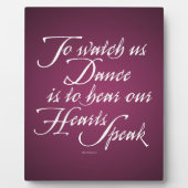 Sehen Sie uns Tanz an Fotoplatte (Vorderseite)