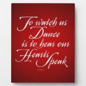 Sehen Sie uns Tanz an Fotoplatte (Vorderseite)