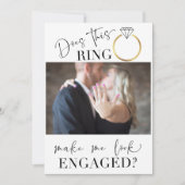 Sehen Sie Verlobte Foto-Blush-White-Engagement-Par Einladung (Vorderseite)