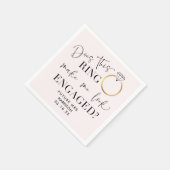 Sehen Sie Verlobte Zukunft Frau Hübsch Blush Pink Serviette (Ecke)
