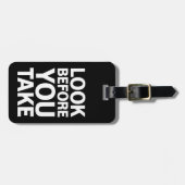 Sehen Sie vor der Einnahme nach (personalisierbar) Gepäckanhänger (Vorderseite horizontal)