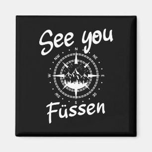 Sehen Sie Wandern Füßen Deutschland Urlaub Ski Com Magnet