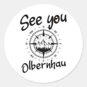 Sehen Sie Wandern Olbernhau Deutschland Urlaub Ski Runder Aufkleber