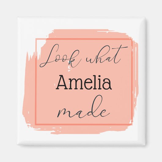 Sehen Sie, was ich Personalisiert gemacht habe Magnet (Vorne)