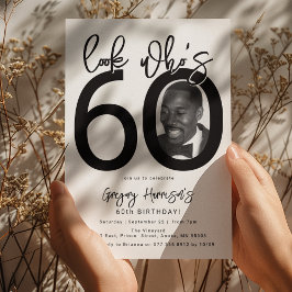 Sehen Sie, wer 60 ist | Foto 60. Geburtstag Einlad Einladung