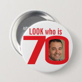 Sehen Sie, wer auf der weißen Taste 70 Foto rot is Button (Vorne & Hinten)