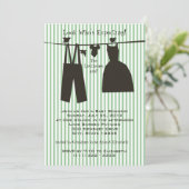 Sehen Sie, wer eine Babydusche erwartet Einladung (Stehend Vorderseite)