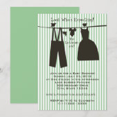 Sehen Sie, wer eine Babydusche erwartet Einladung (Vorne/Hinten)