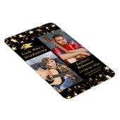 SEHEN SIE, WER Foto "Black Gold Stars" GESCHLOSSEN Magnet (Rechte Seite)