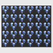 Sehen Sie, wie das Papier "Keine bösen Skulls" lau Geschenkpapier (Flach)