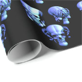 Sehen Sie, wie das Papier "Keine bösen Skulls" lau Geschenkpapier (Rolleneckpunkt)