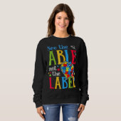 Sehen Sie, wie die Liebe des Labels Autismus Puzzl Sweatshirt (Vorne ganz)