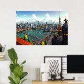 Sehen Sie, wie Tokio aussieht | AI Art Poster (Heimbüro)