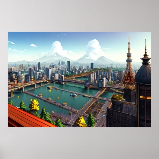 Sehen Sie, wie Tokio aussieht | AI Art Poster (Vorne)