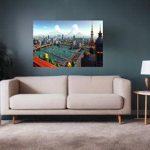 Sehen Sie, wie Tokio aussieht   AI Art Poster