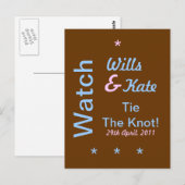 Sehen Sie Wills und Kate-Krawatte, die Knot-Postka Postkarte (Vorne/Hinten)