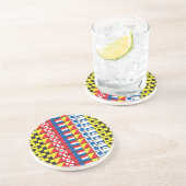 Sehen Sie Worthy_Signal Flaggen pattern_I Liebe zu Sandstein Untersetzer (Seite)