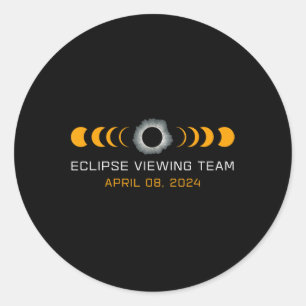 Sehen Team Funny Total Solar Eclipse Astronomie Runder Aufkleber