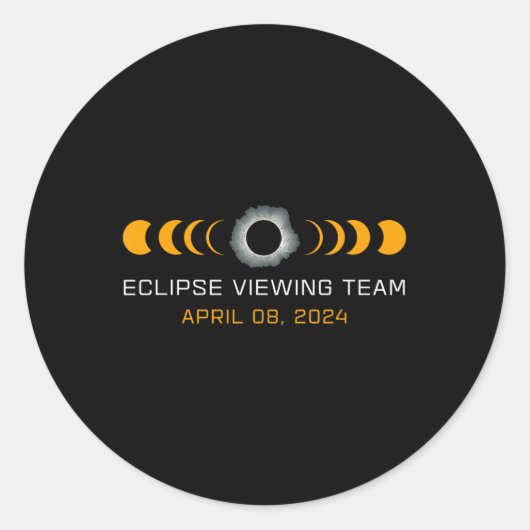 Sehen Team Funny Total Solar Eclipse Astronomie Runder Aufkleber (Vorderseite)