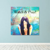 Sehen und beten leinwanddruck (Insitu (Holzboden))