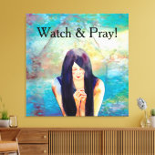 Sehen und beten leinwanddruck (Insitu (Wohnzimmer))