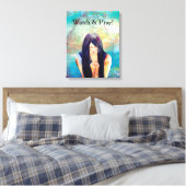 Sehen und beten leinwanddruck (Insitu (Schlafzimmer))