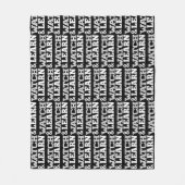 Sehen und lernen von weißem Text Fleecedecke (Vorderseite)