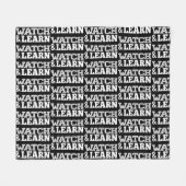 Sehen und lernen von weißem Text Fleecedecke (Vorderseite (Horizontal))