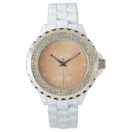 Sehen - Zeit ist jetzt Kupfer Armbanduhr