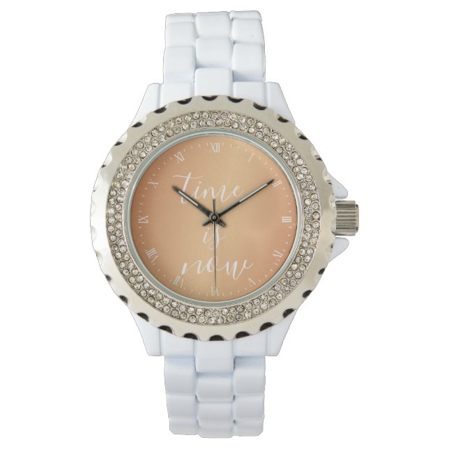 Sehen - Zeit ist jetzt Kupfer Armbanduhr (Vorderseite)