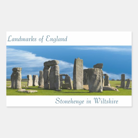 Sehenswürdigkeit Image of England for Rectangle-St Rechteckiger Aufkleber (Vorderseite)
