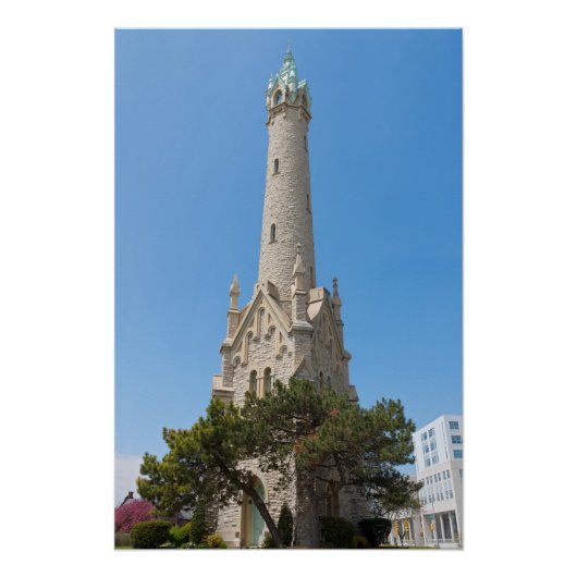 Sehenswürdigkeit Wasserturm in Milwaukee Poster (Vorderseite)