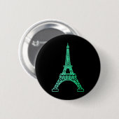 Sehenswürdigkeiten - der Eiffel-Turm-Knopf Button (Vorne & Hinten)