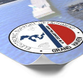 Sehenswürdigkeiten des Sommers - Grand Haven, Mich Poster (Ecke)